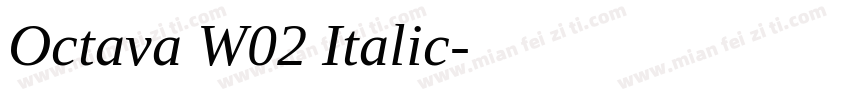 Octava W02 Italic字体转换